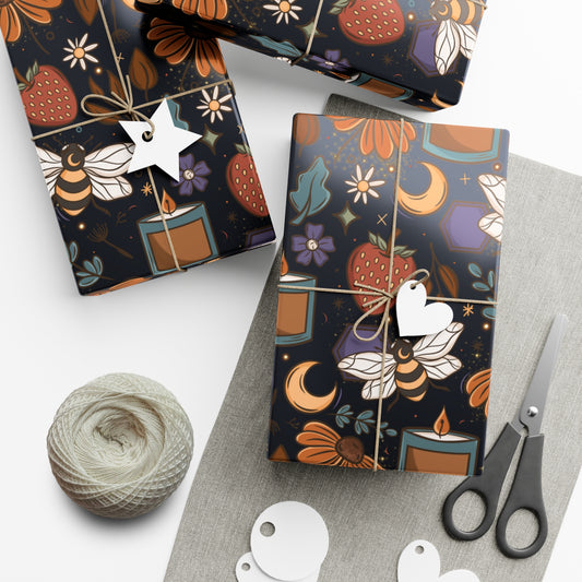 Dark Cottagecore Gift Wrap Papers