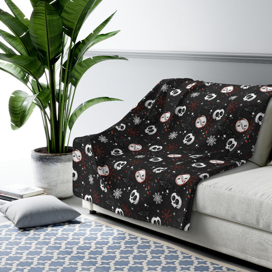Creepmas Ornaments Sherpa Fleece Blanket