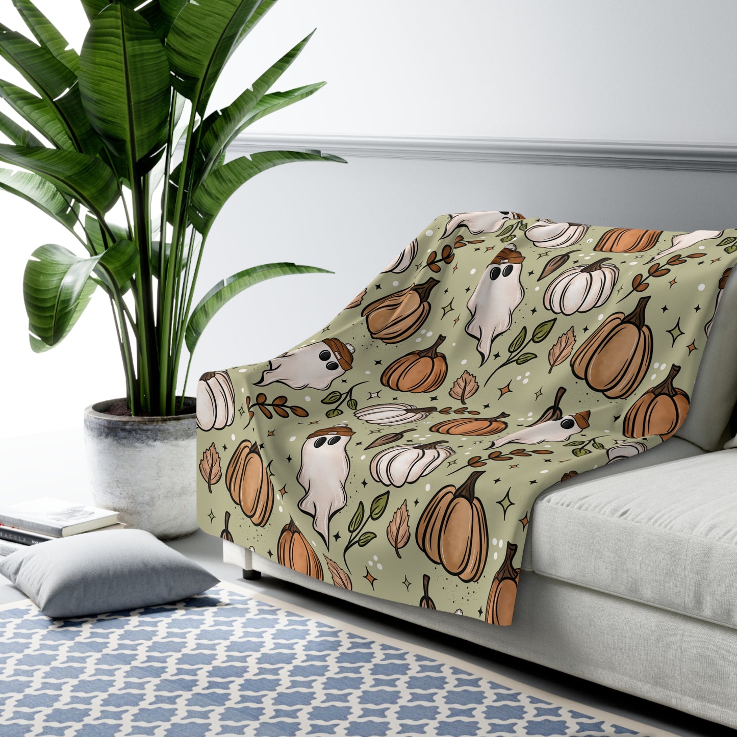 Hello Fall Sherpa Fleece Blanket