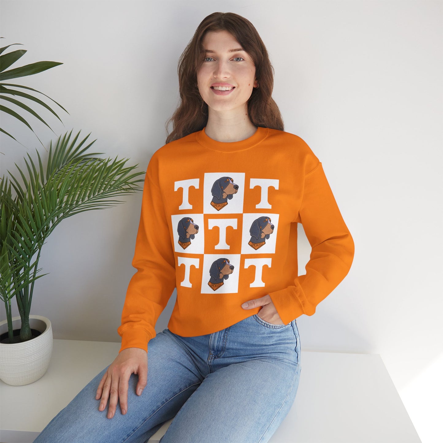 Vols Checker Crewneck Sweatshirt - Unisex Heavy Blend™