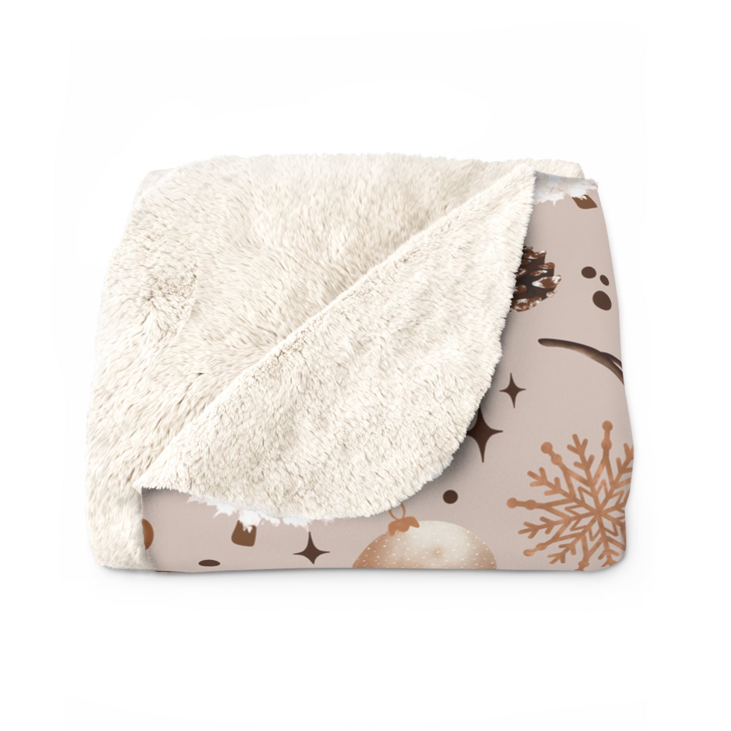 Winter Gingerbread Sherpa Fleece Blanket