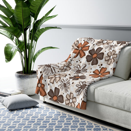 Fall Florals Sherpa Fleece Blanket