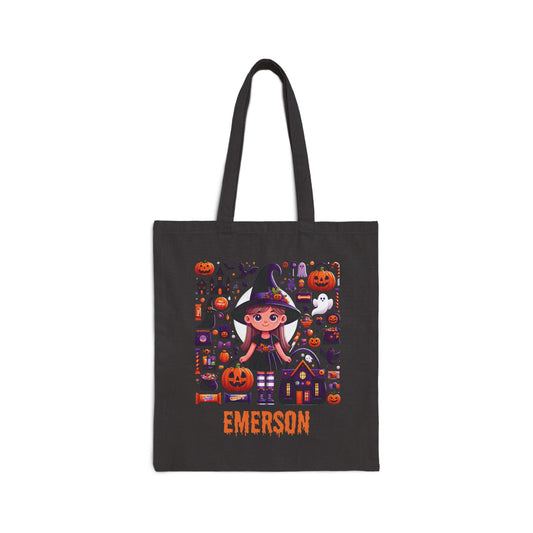 Personalized Ghost Skeleton Holloween Treat Bag - Emerson