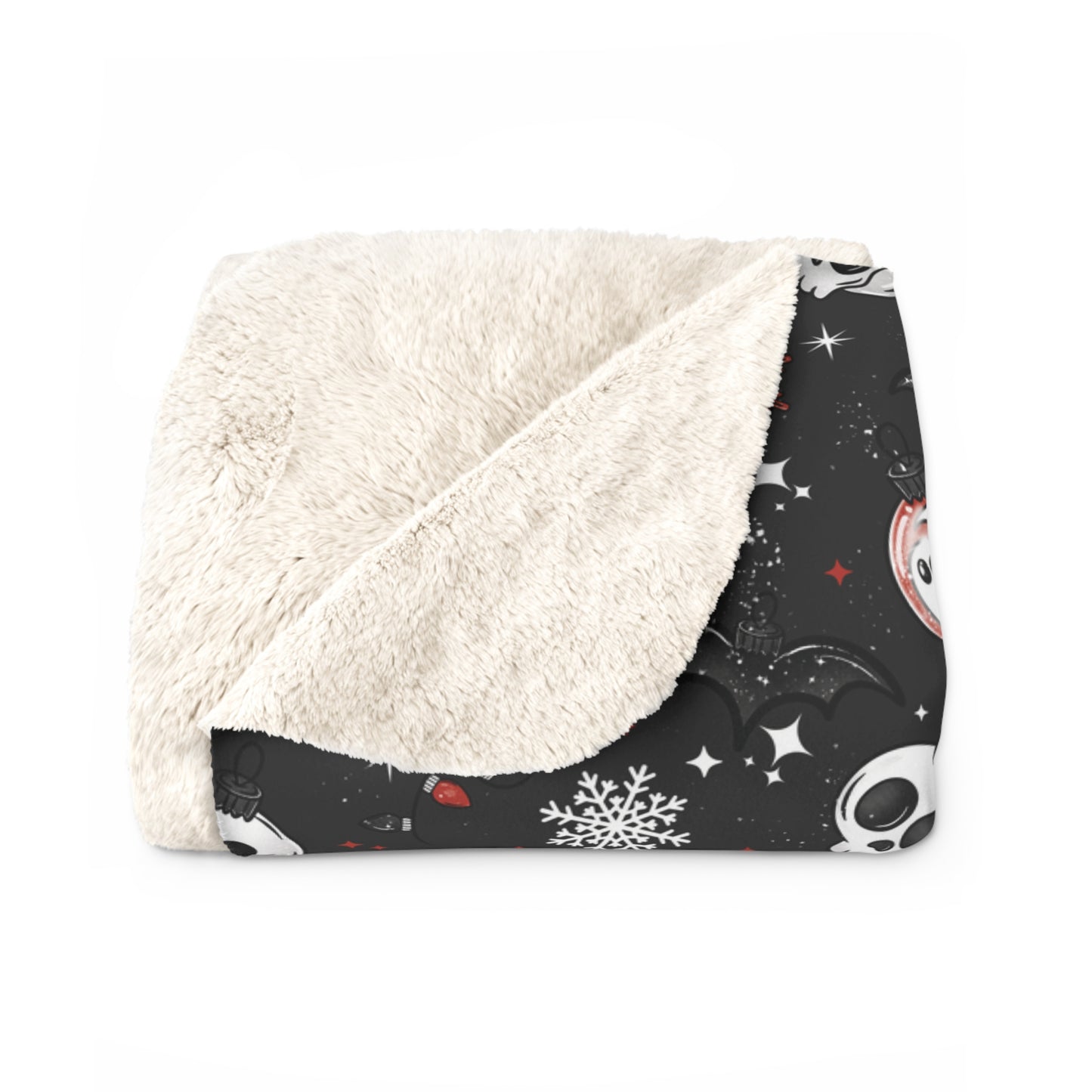 Creepmas Ornaments Sherpa Fleece Blanket