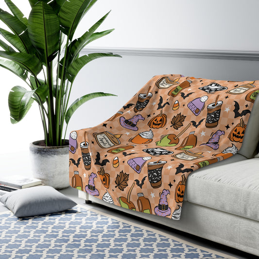 October is My Season Sherpa Fleece Blanket