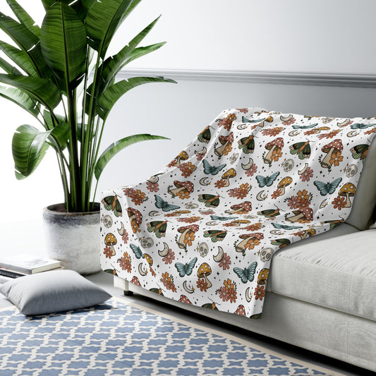 Get Lost Cottagecore Sherpa Fleece Blanket