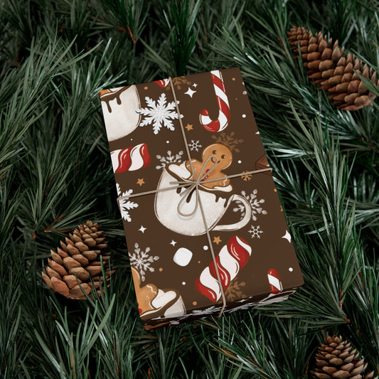 Gingerbread and Hot Cocoa Gift Wrap Papers