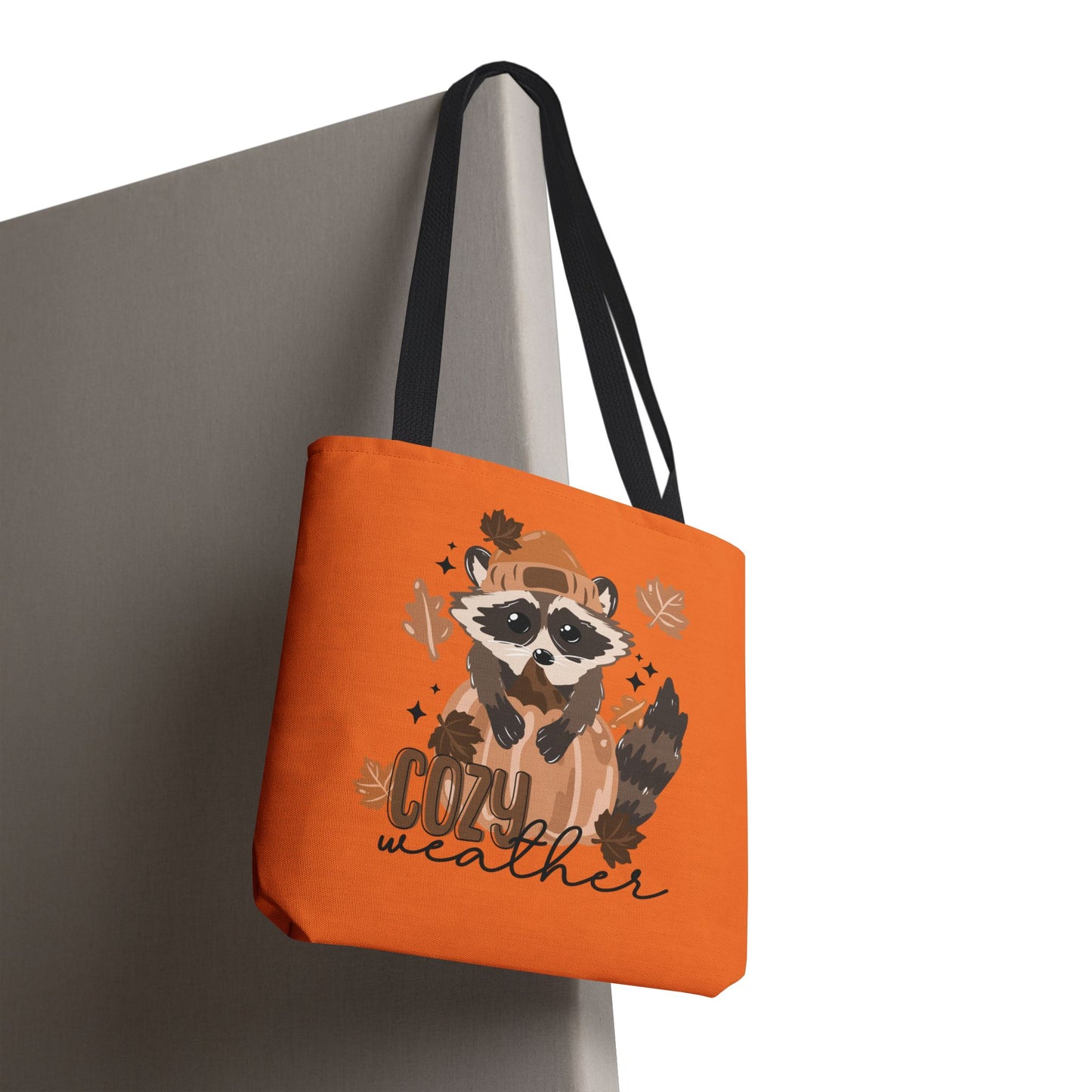 Cozy Weather Raccoon Tote Bag