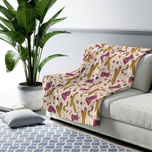 Teach Sherpa Fleece Blanket