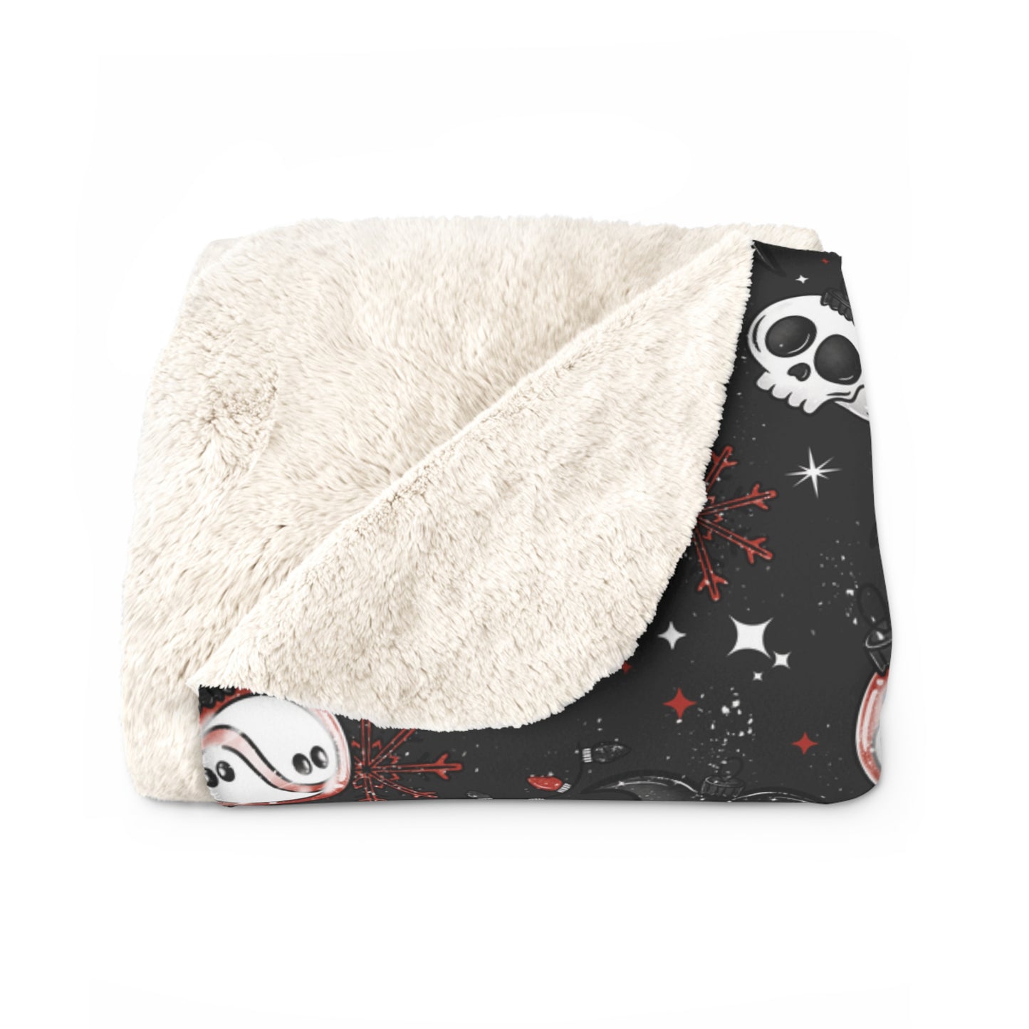 Creepmas Ornaments Sherpa Fleece Blanket