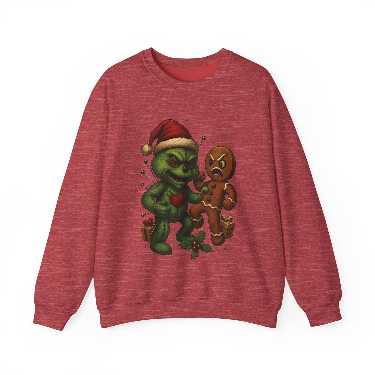 Voodoo vs the Gingerbread Man Crewneck Sweatshirt, Christmas Sweatshirt, Unisex Pullover, Gift for Friends