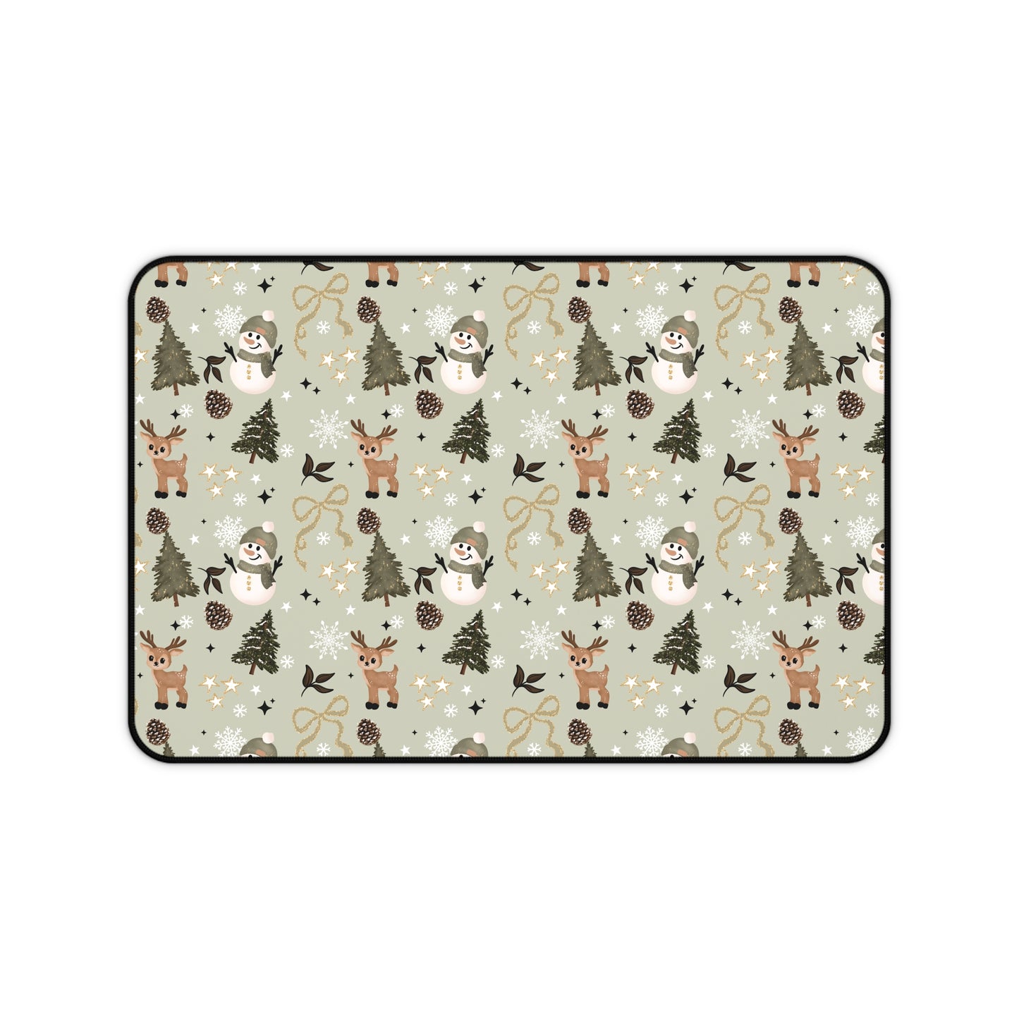 Winter Green Snowman Desk Mat