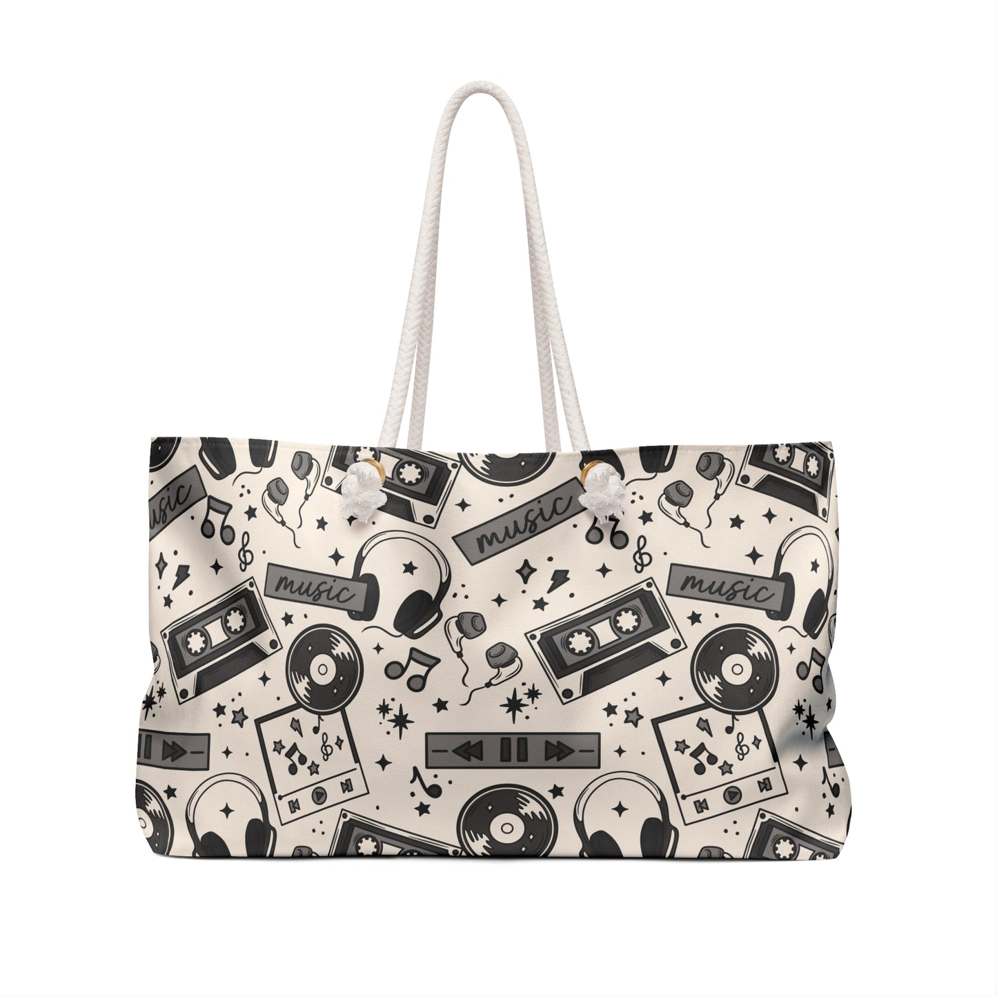 Music Collage Weekender Bag - Eco-Friendly Travel Tote
