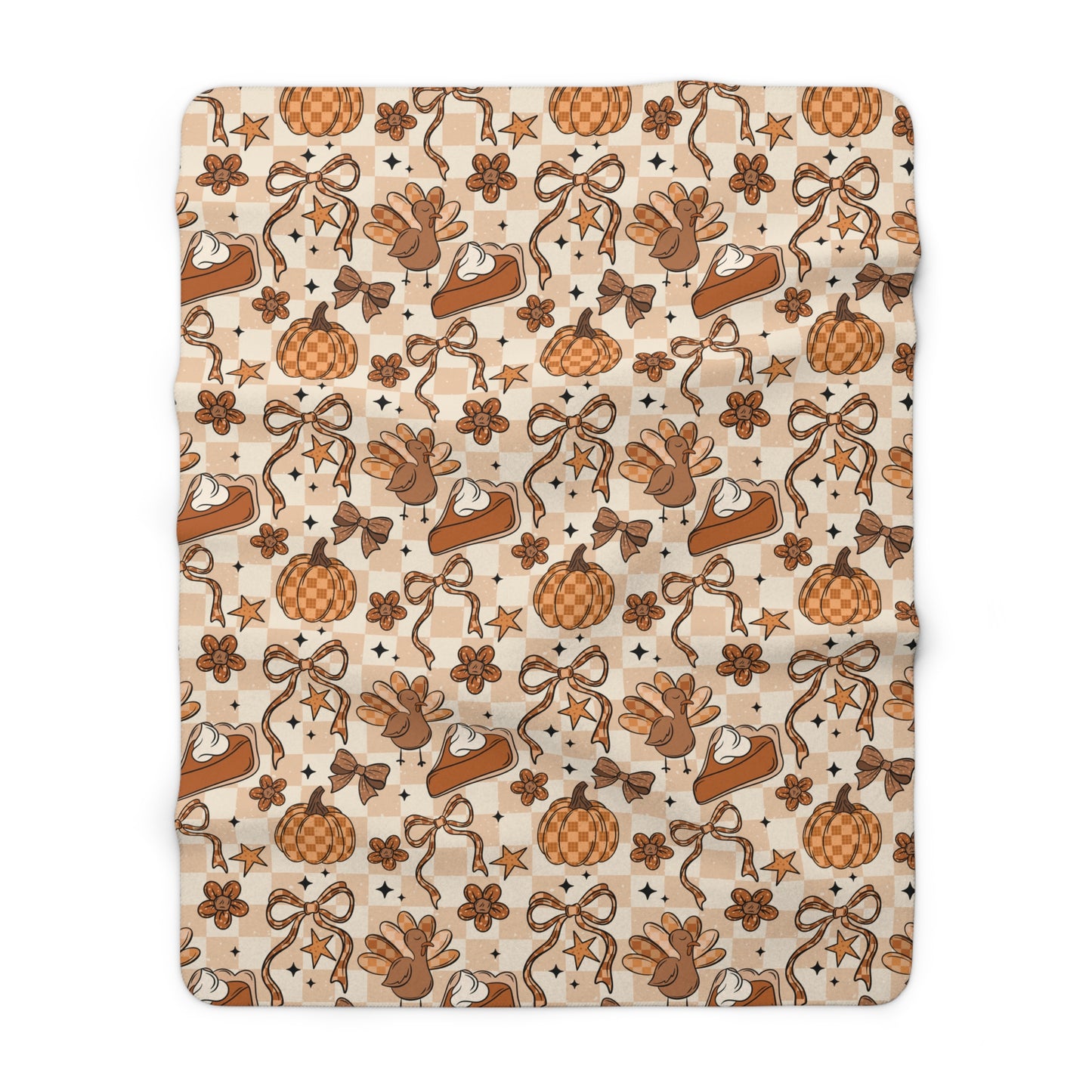 Thanksgiving Sherpa Fleece Blanket