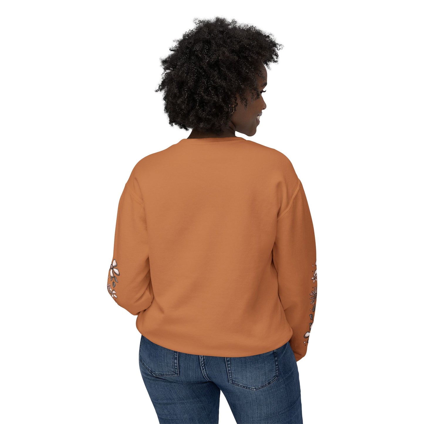 Fall Checkered Florals Lightweight Crewneck