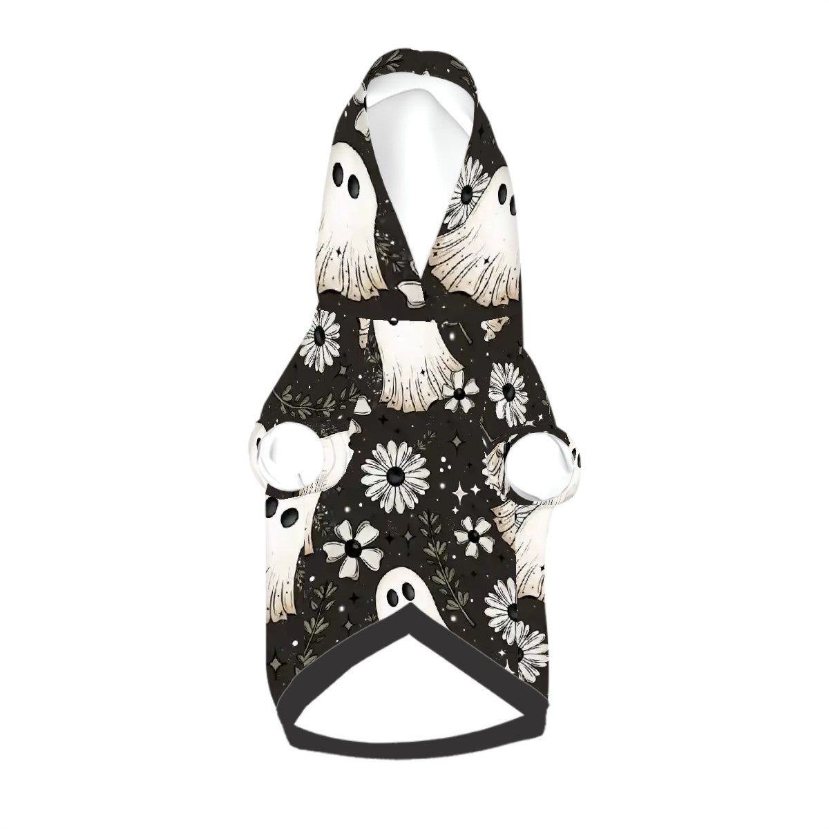 Floral Ghost Small Dog Hoodie - Floral Ghost Women's All Over Print Hoodie (optional)