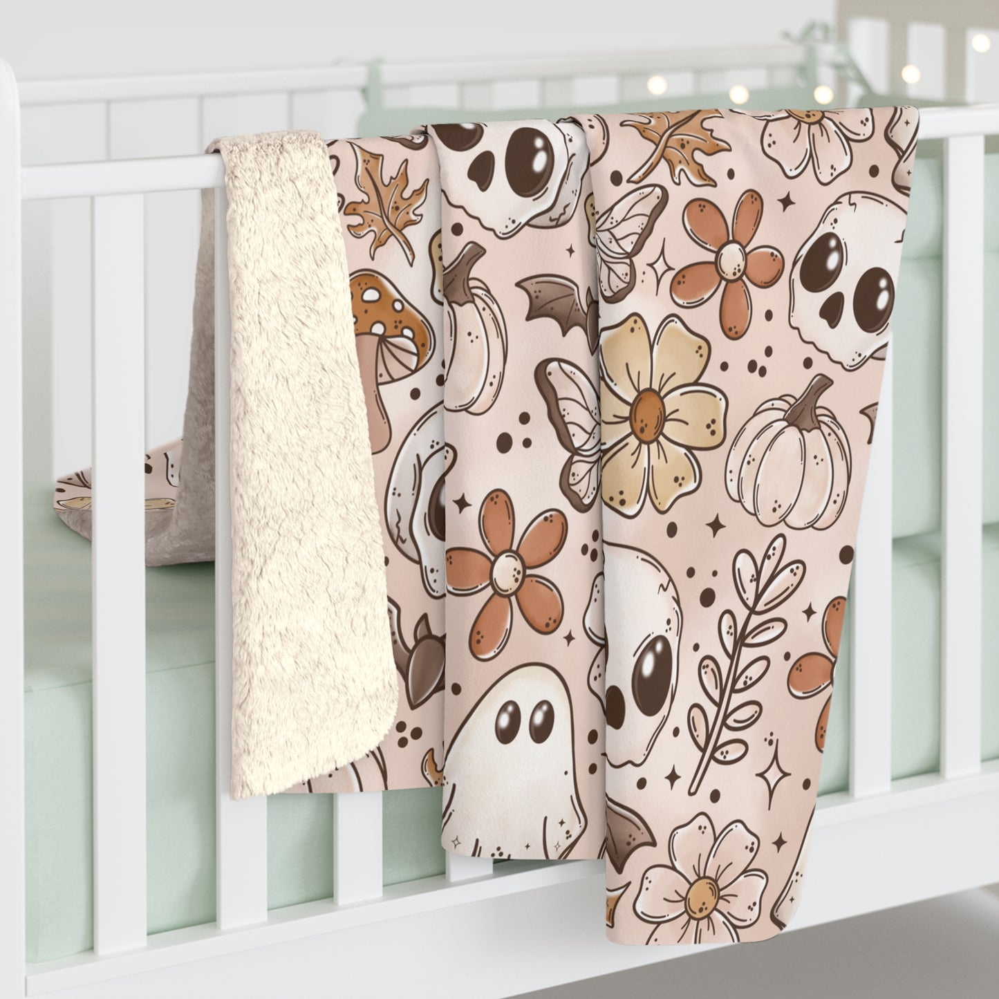 Boho Fall Sherpa Fleece Blanket