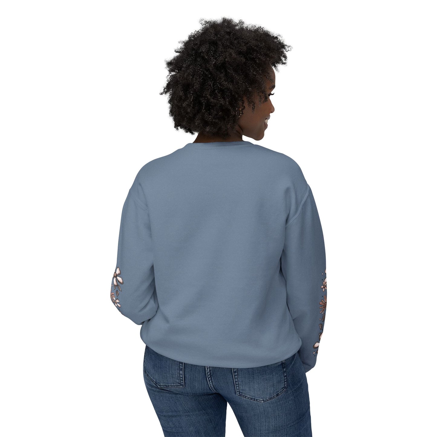 Fall Checkered Florals Lightweight Crewneck