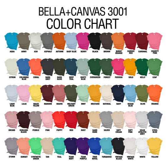 *Bella Canvas tshirt options