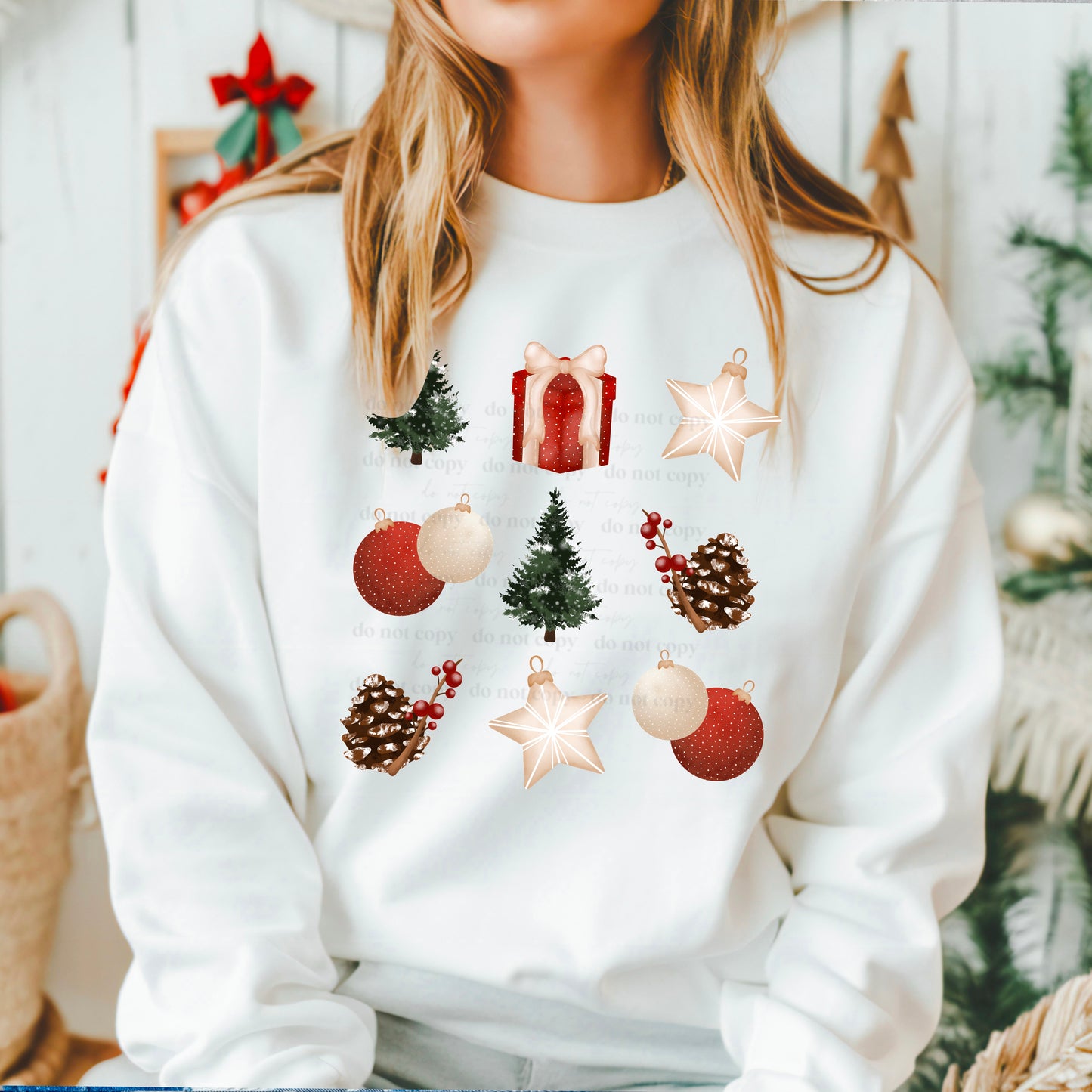 Traditional Christmas Grid Design Only