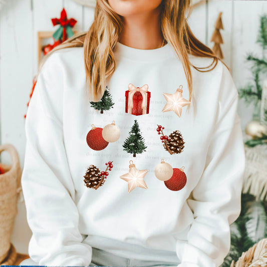 Traditional Christmas Grid Design Only