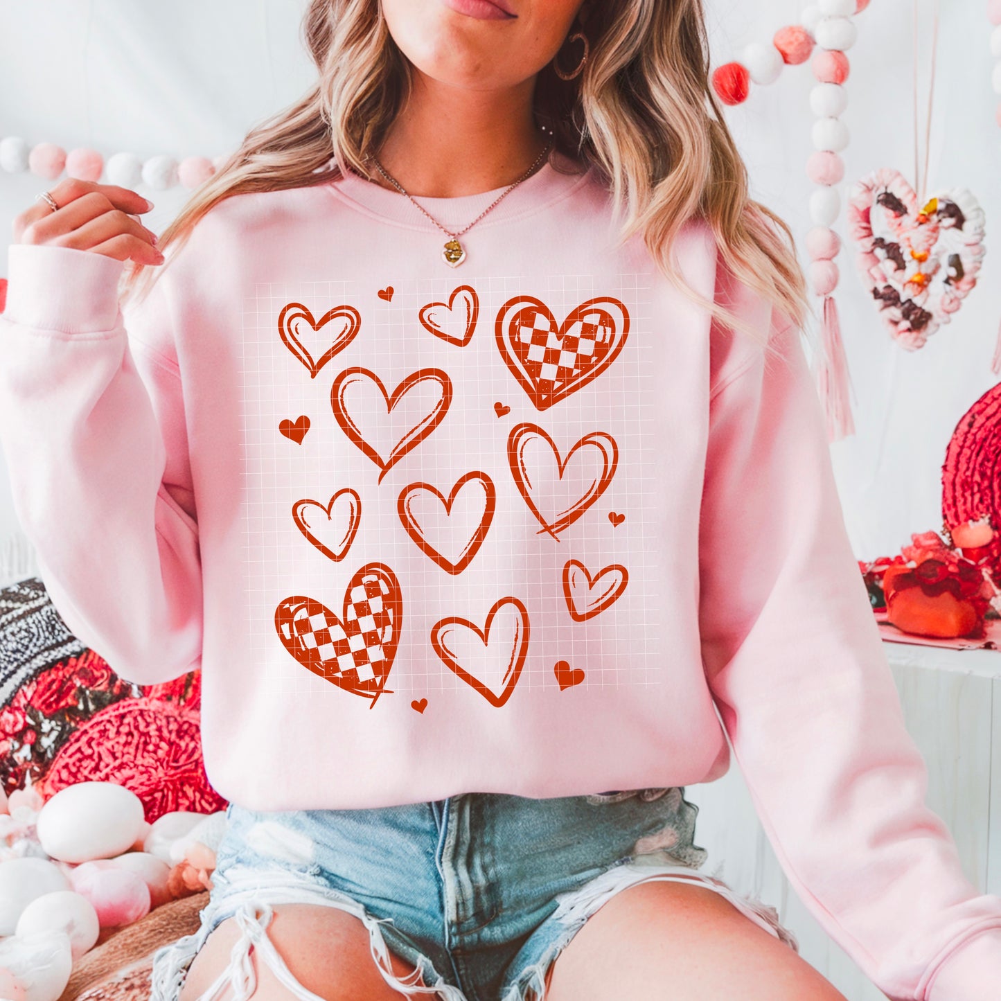 Red Hearts - Sublimation Only