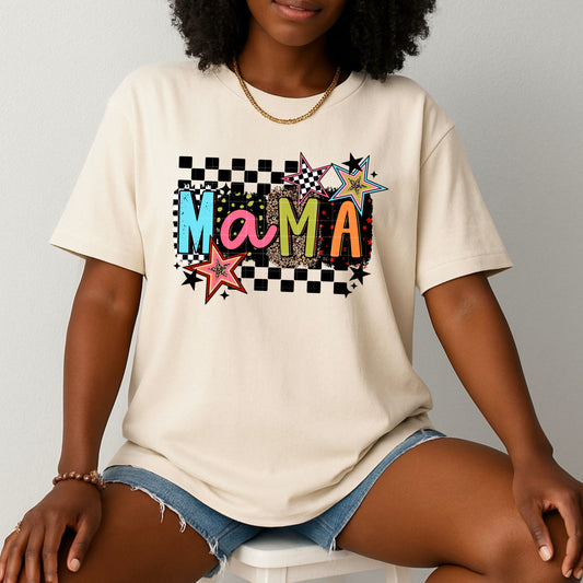 Mama Black Checker - Sublimation Only