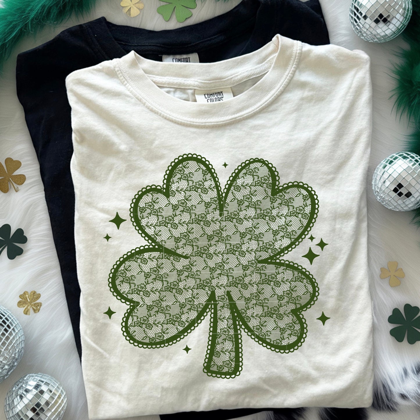 Green Lace Shamrock - Sublimation Only
