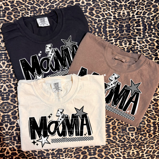 Mama White Stars - Sublimation Only