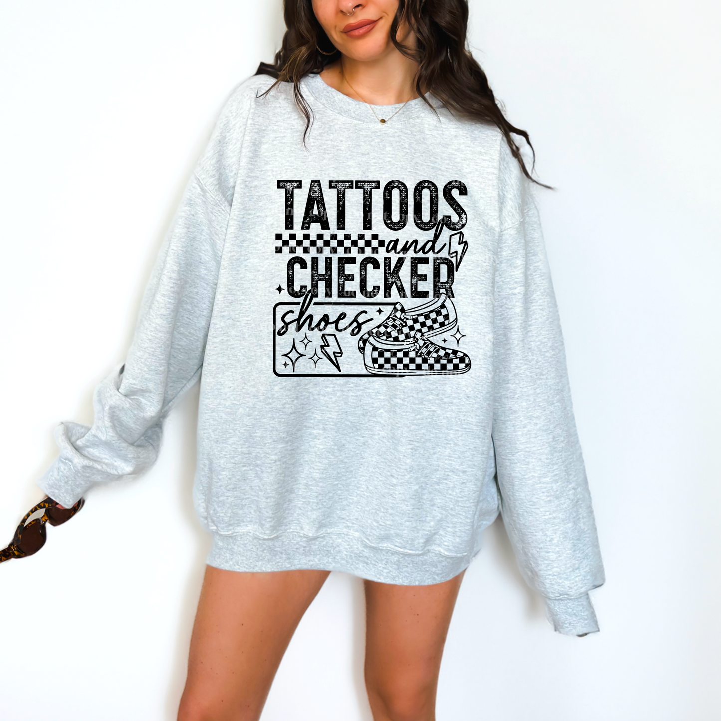 Tattoos & Checker Shoes (Black) Design Only