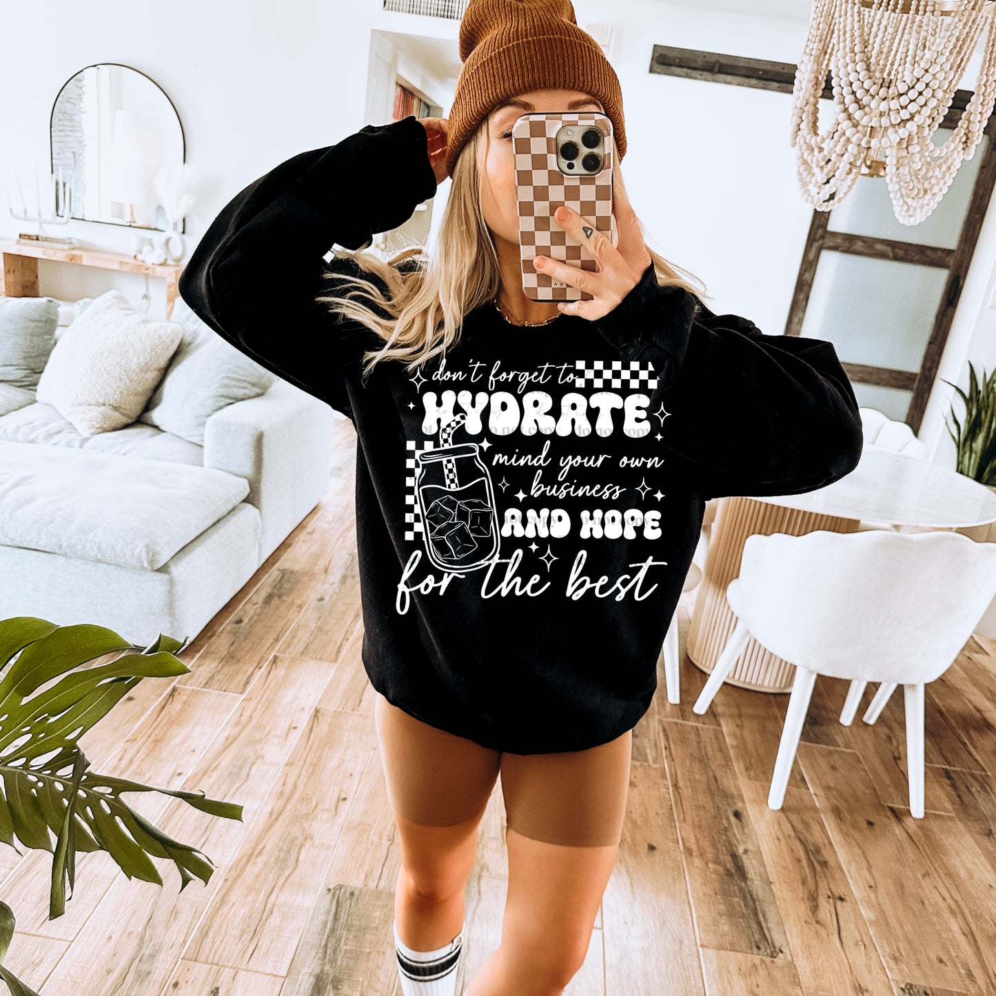 Hydrate & Hope for the Best (White) Design Only