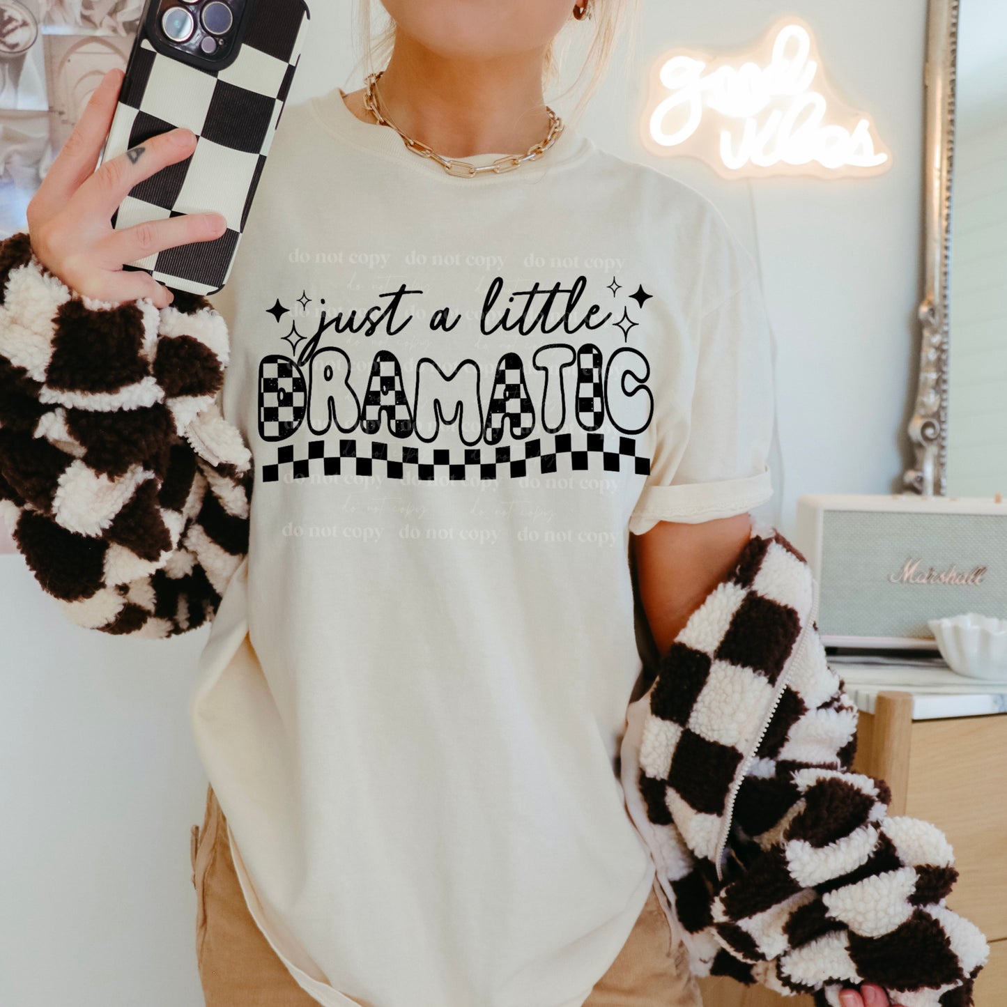 Just a Little Dramatic (Black) Design Only