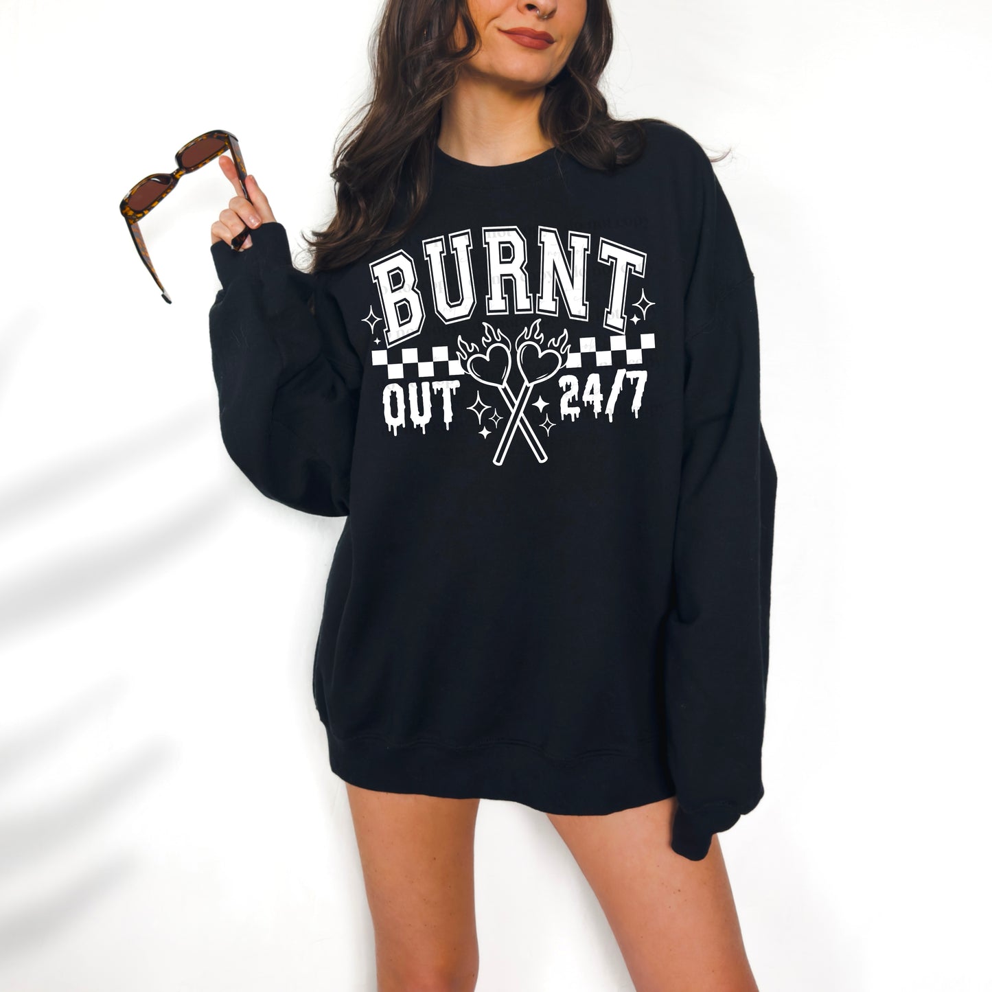Burnt Out 24/7 (White) Design Only
