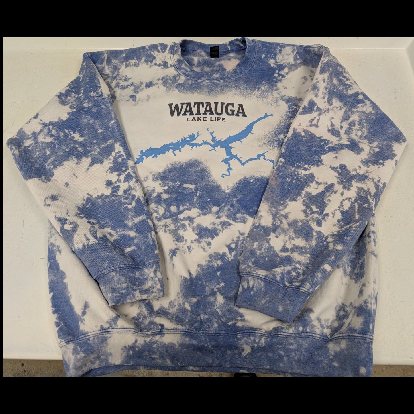 Custom Order Bleached Watauga Lake Living Crewneck