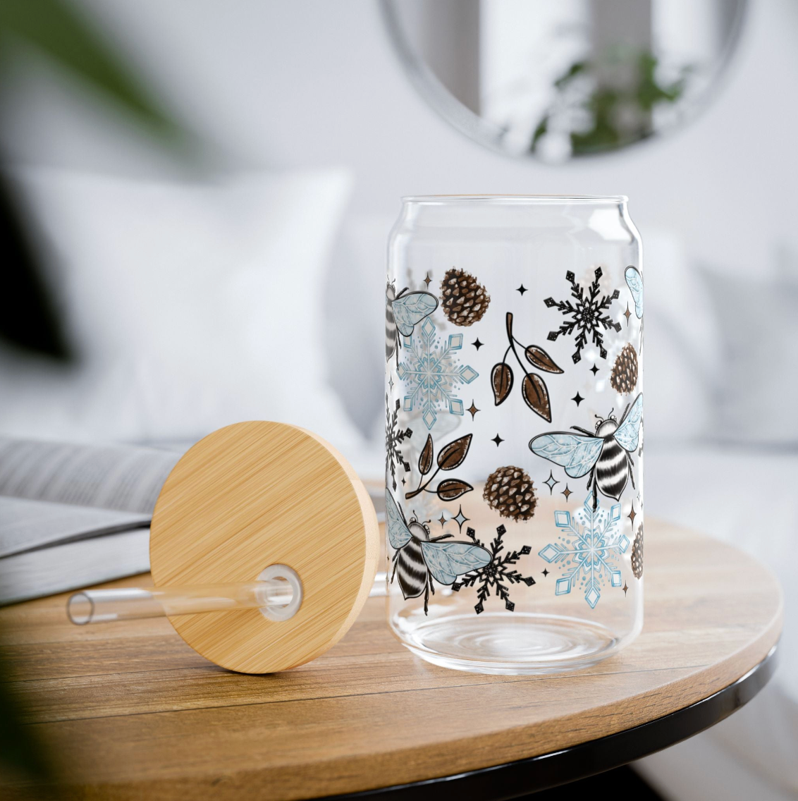 Custom 16oz Glass Sipper Glass