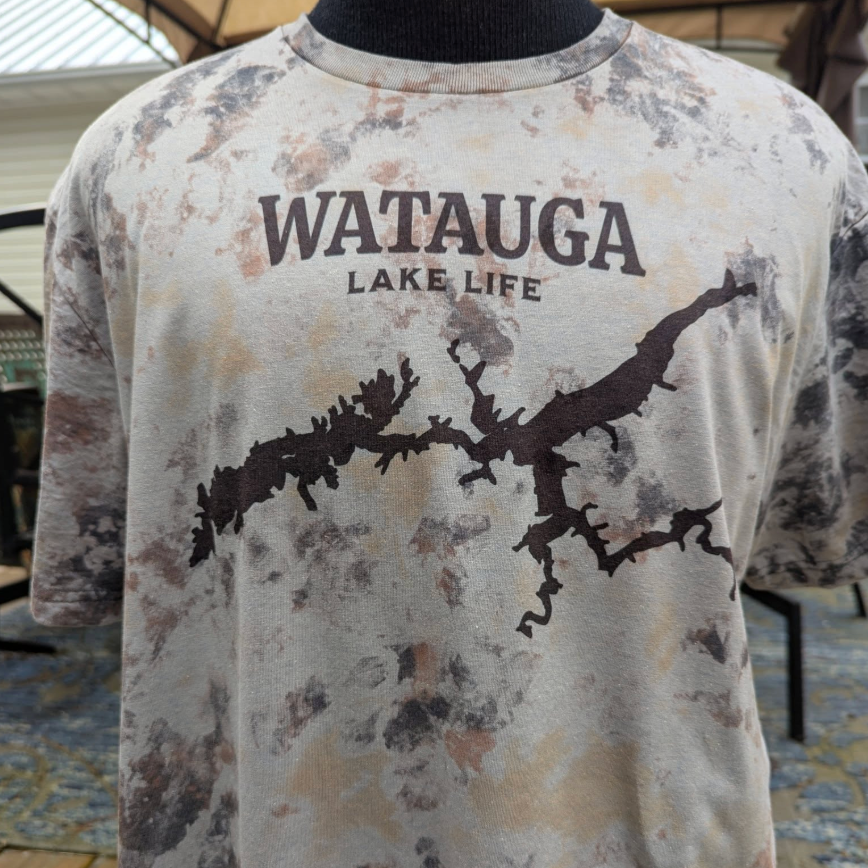 Custom Order Bleached Watauga Lake Living Tee