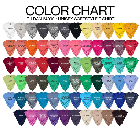*Gildan tshirt options