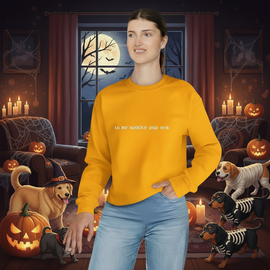 My Spooky Pup Era - Unisex Heavy Blend™ Sweatshirt, Casual Wear, Gift for Him/Her, Halloween Fashion, Everyday Comfort, Embroidery