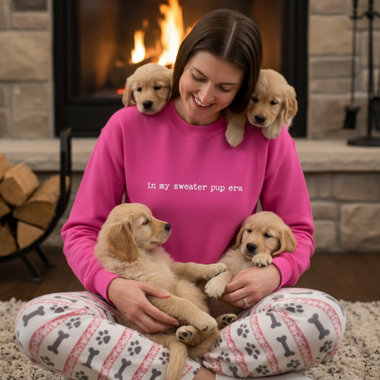 In My Sweater Pup Era - Unisex Heavy Blend™ Sweatshirt, Casual Wear, Gift for Him/Her, Fall Fashion, Everyday Comfort, Embroidery